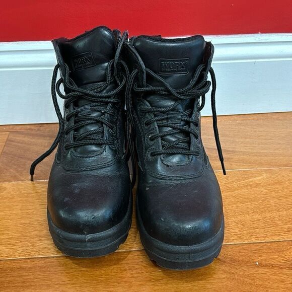 Red Wing Worx #5266 Black Leather Composite Safety Toe Men's Work Boot Size 6.5 - Picture 1 of 11